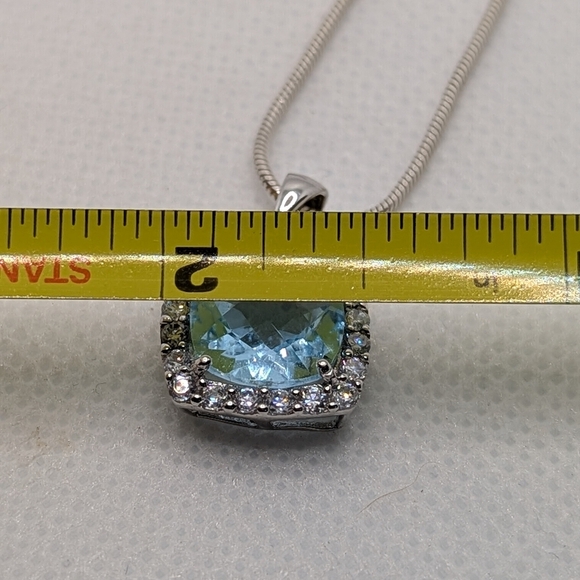 London Blue Silver Necklace - Picture 5 of 5